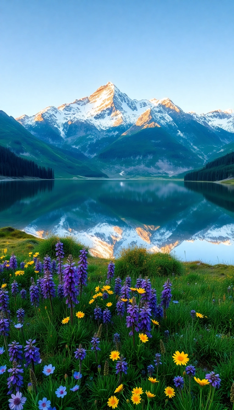 Best Spring Mountain Reflection Phone Scenic Background